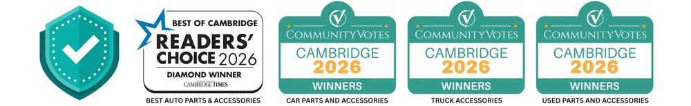 Tri-City Custom Upfitters 2026 Cambridge Readers' Choice Diamond and CommunityVotes Cambridge Platinum Awards.